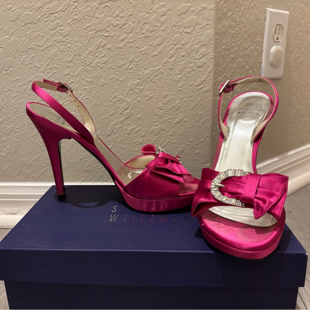Stuart Weitzman Parigi Fushia stiletto heels